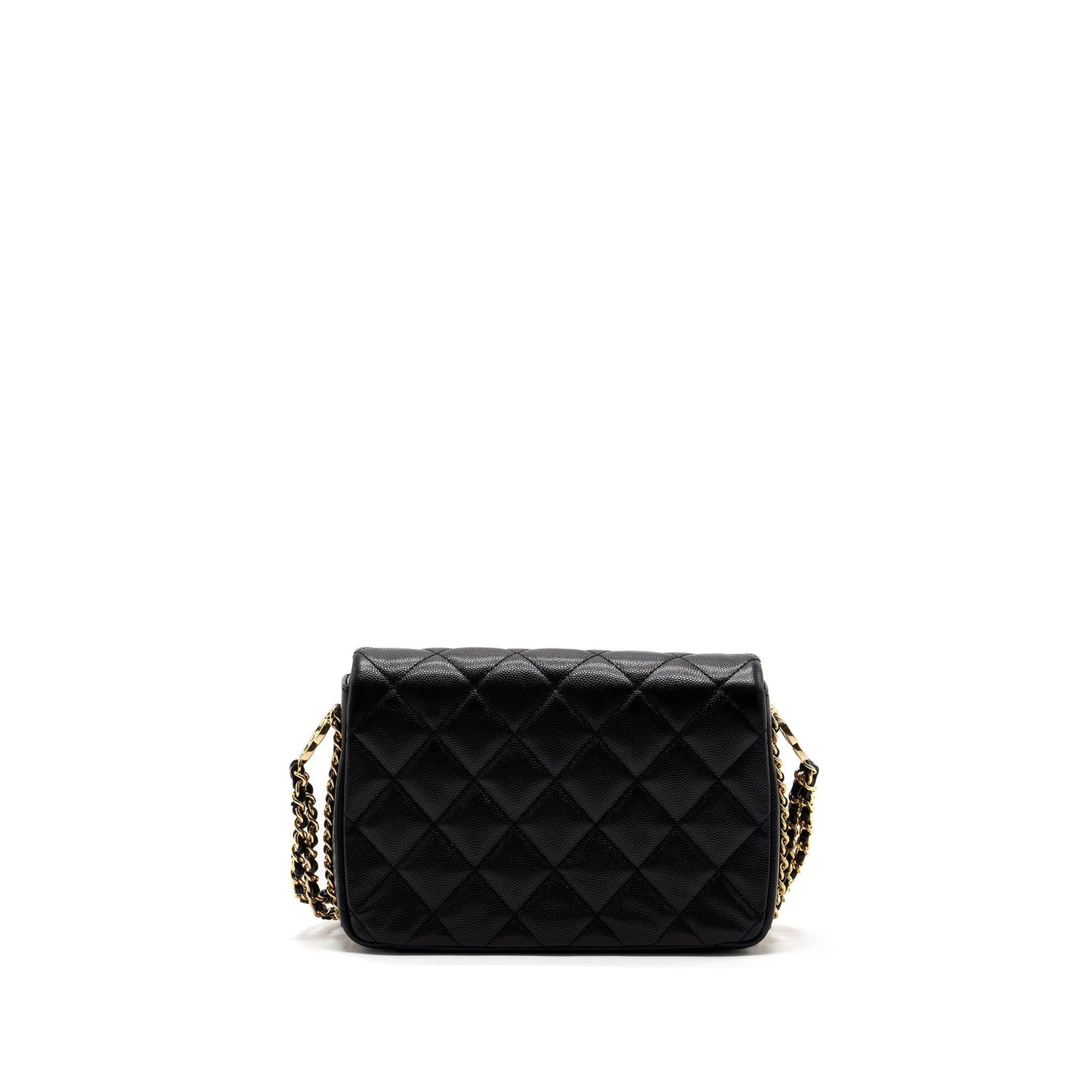Chanel 23C flap cc logo caviar GHW Black Shoulder Bag