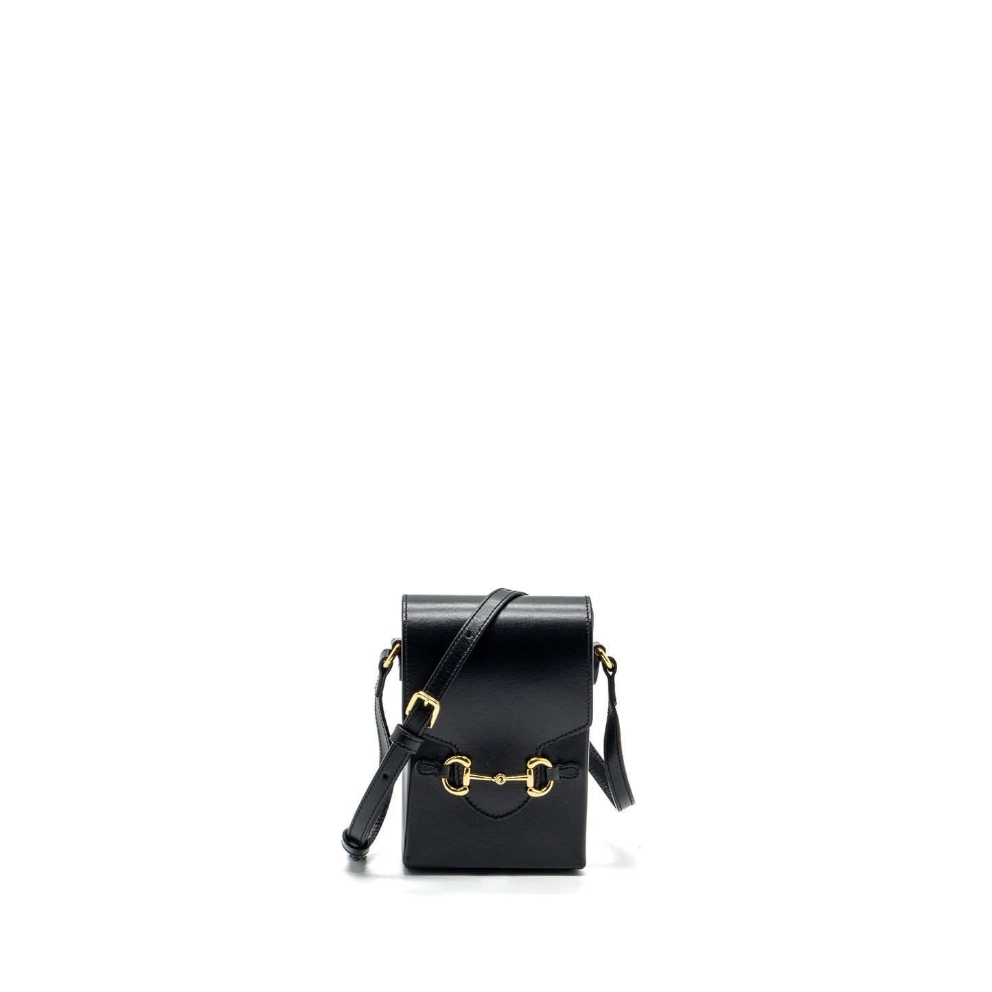 Gucci Horsebit Crossbody Bag Calfskin Black