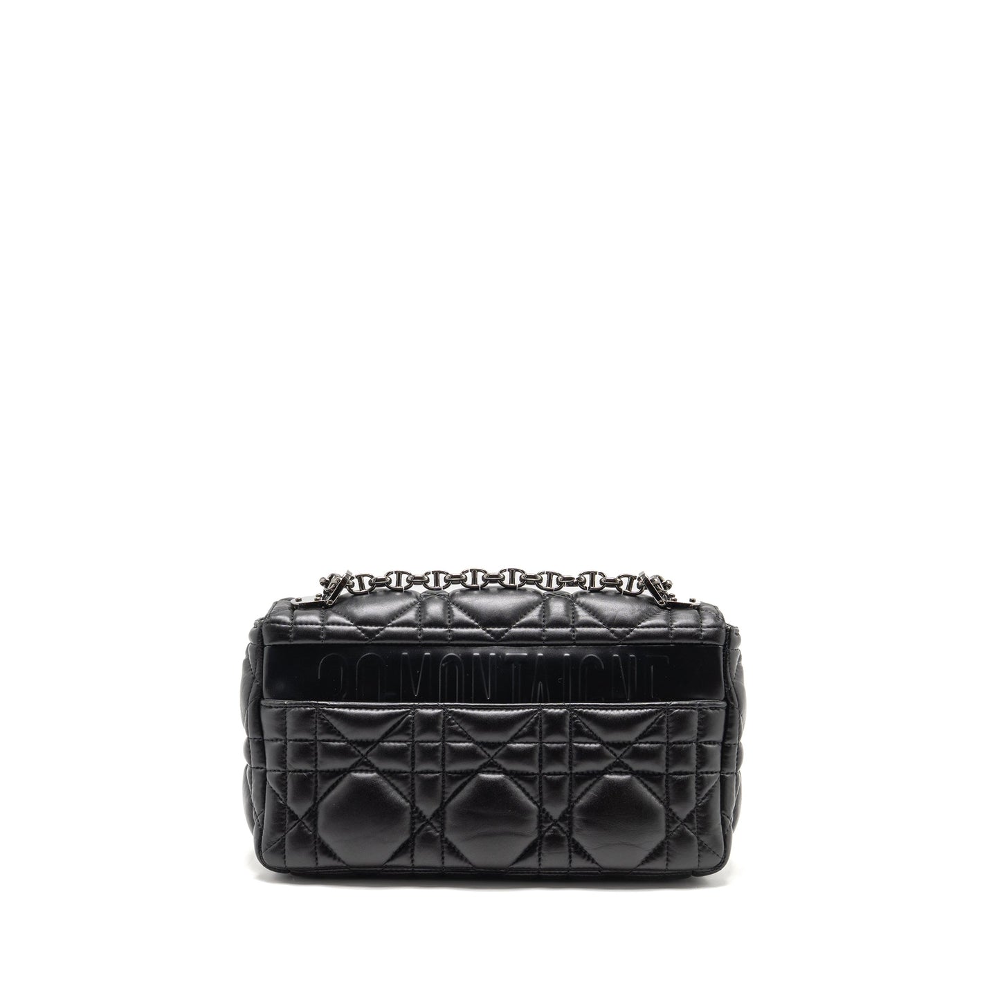 Dior Caro Purse Calfskin Handbag Black Medium Travel Bag