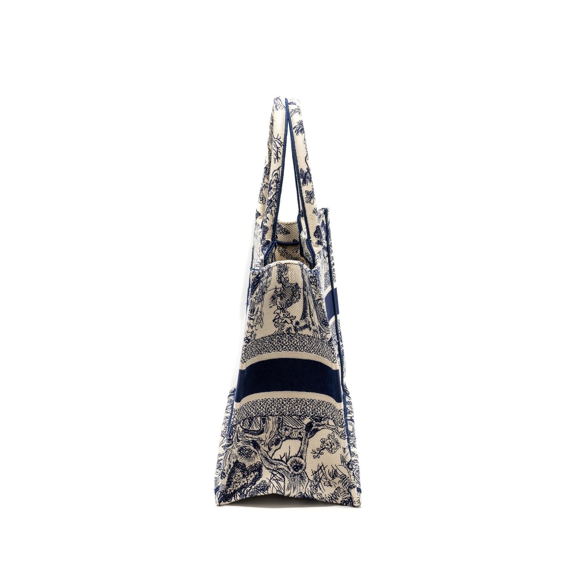 Dior Book Tote Toile De Jouy Embroidery Handbag Medium Tote Bag