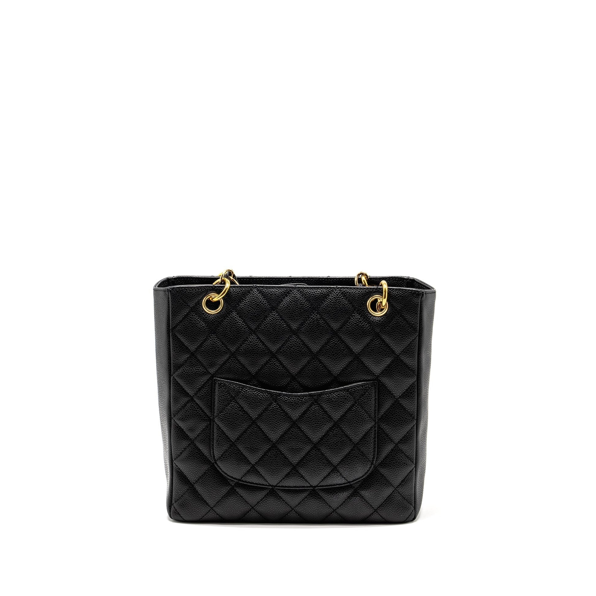 Chanel Petit Shopping Caviar GHW Black Tote Bag Ghw 1