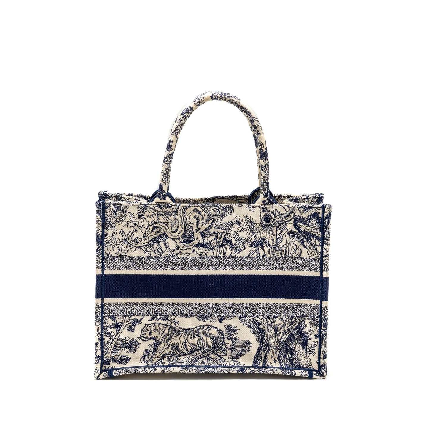 Dior Book Tote Toile De Jouy Embroidery Handbag Medium Tote Bag