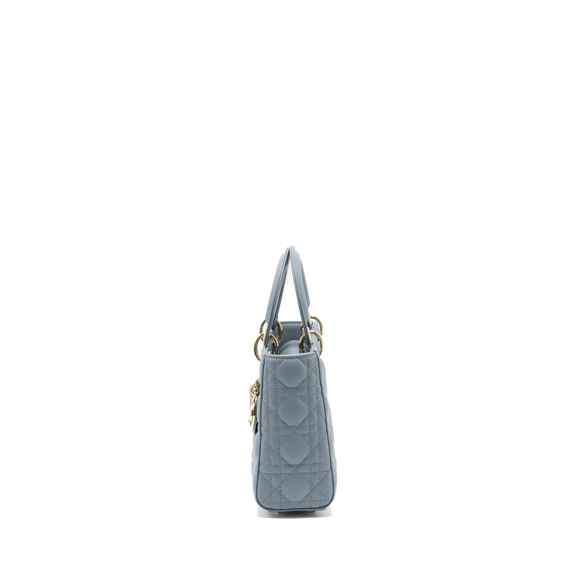 Dior My Lady Lambskin Light Handbag Blue Small Travel Bag