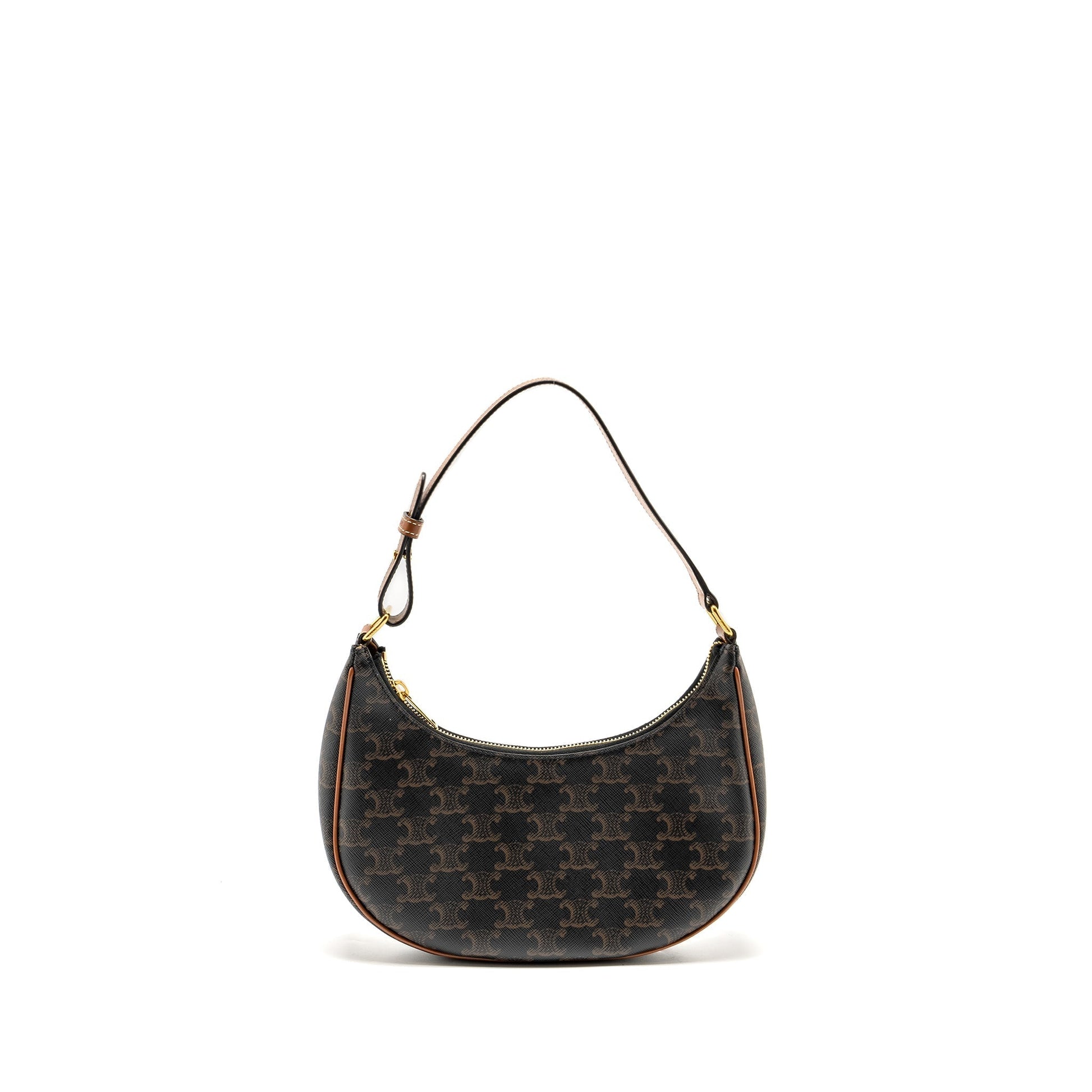 Purse Triomphe Calfskin Handbag Canvas Brown Travel Bag