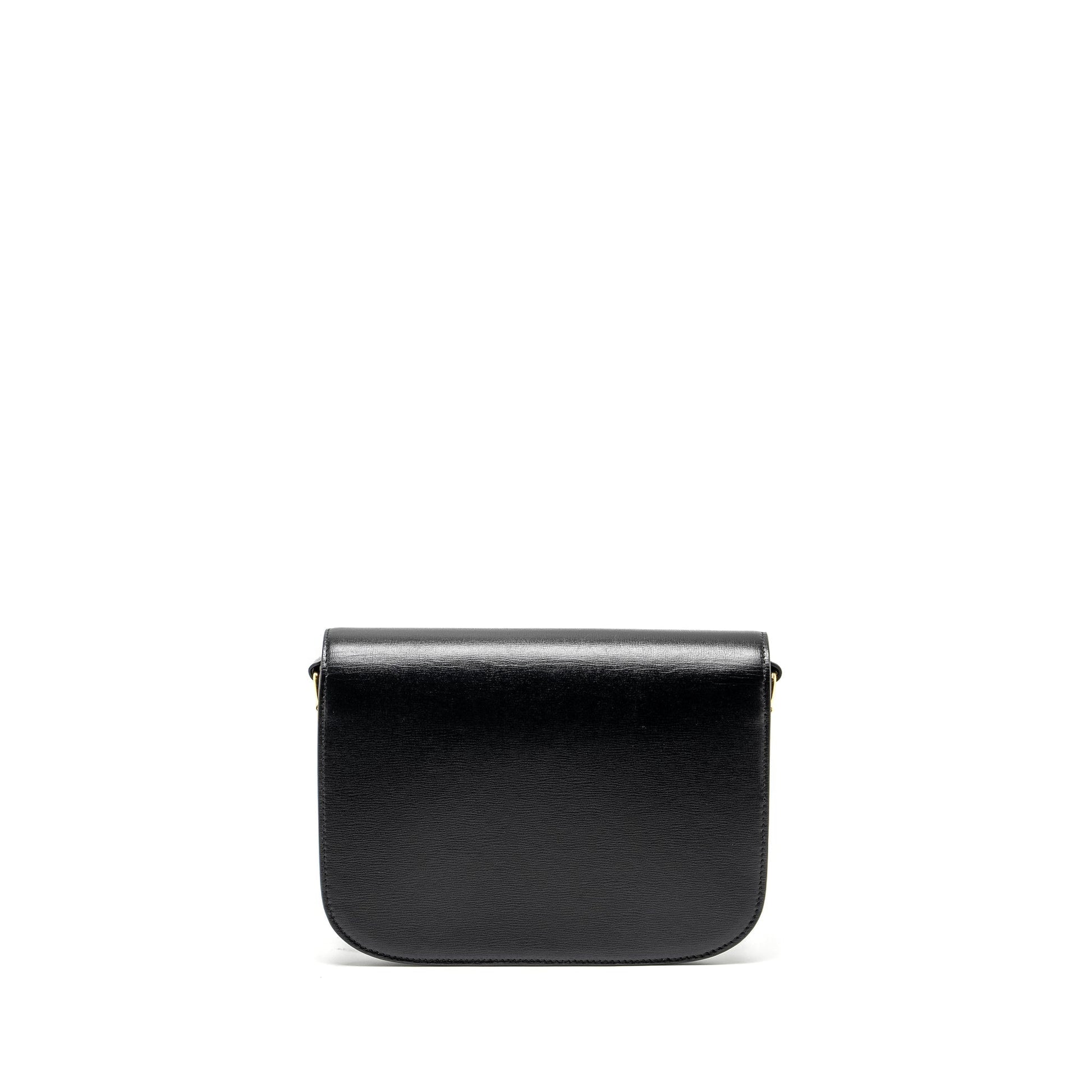 Gucci Horsebit Shoulder Bag Calfskin Black