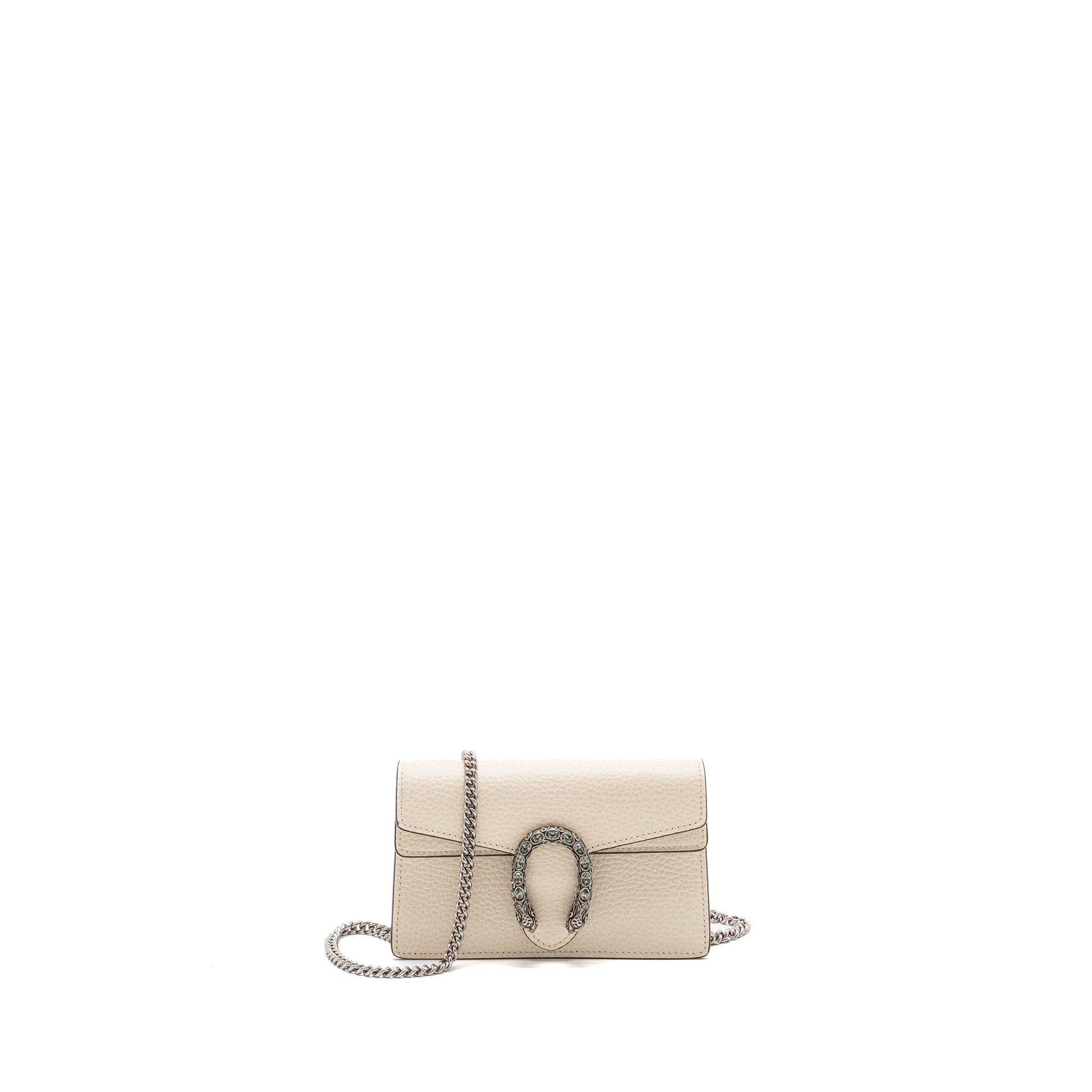 Gucci Super Dionysus Calfskin Ruthenium Shw Handbag White Mini Travel Bag