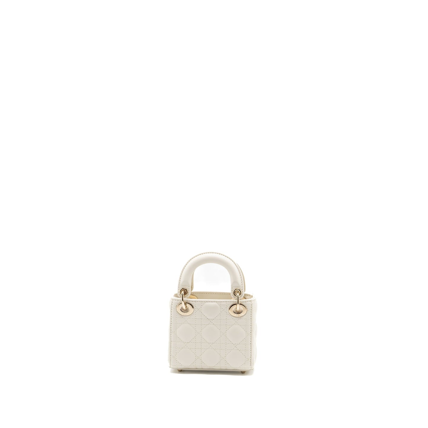 Dior Micro Lady Purse Lambskin Handbag White Travel Bag