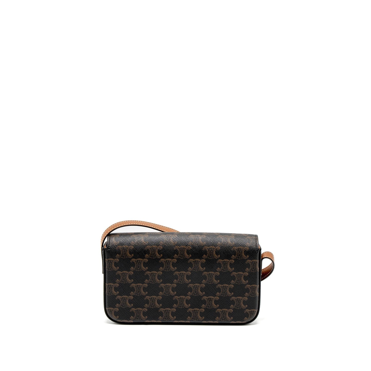 Celine Triomphe Shoudler Purse Triomphe Calfskin Handbag Canvas Tan Travel Bag