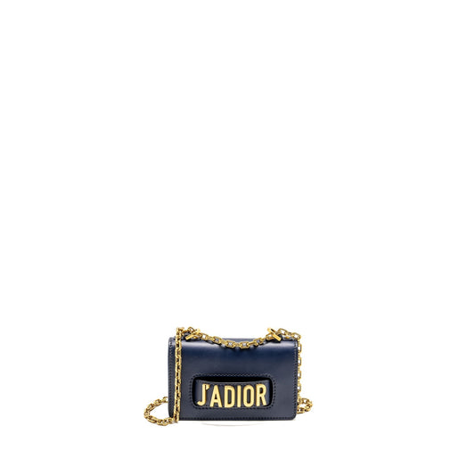 Dior Jâ Flap Purse Calfskin Navy Handbag Blue Mini Travel Bag