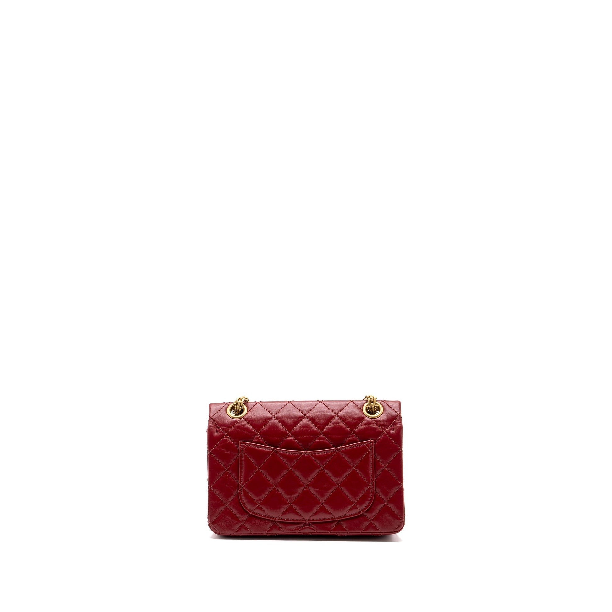 Chanel 2.55 reissue flap aged calfskin GHW Red Shoulder Bag