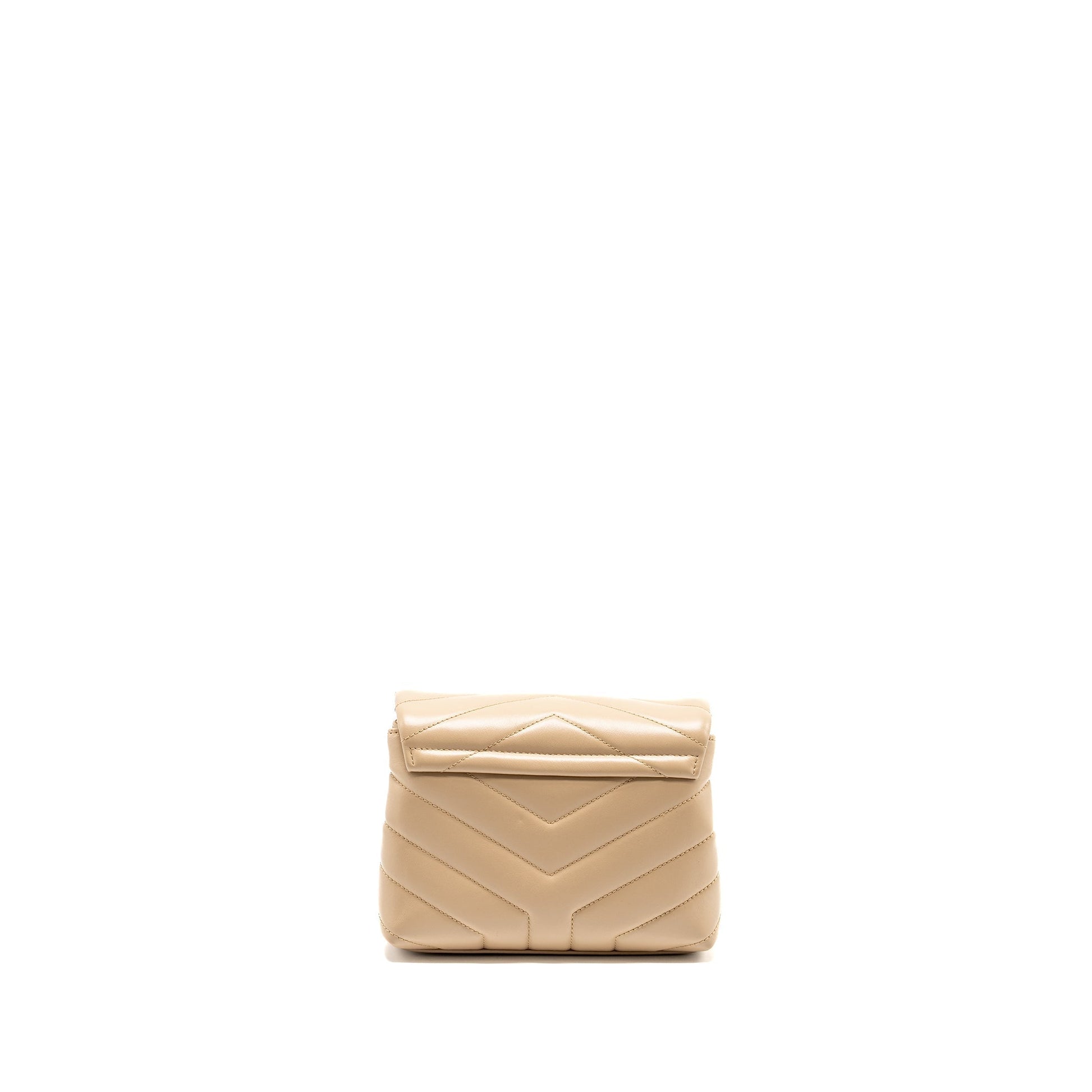 YSL Saint Laurent YSL Saint Toy Loulou Purse Calfskin Shoulder Quilted Beige Shoulder Bag