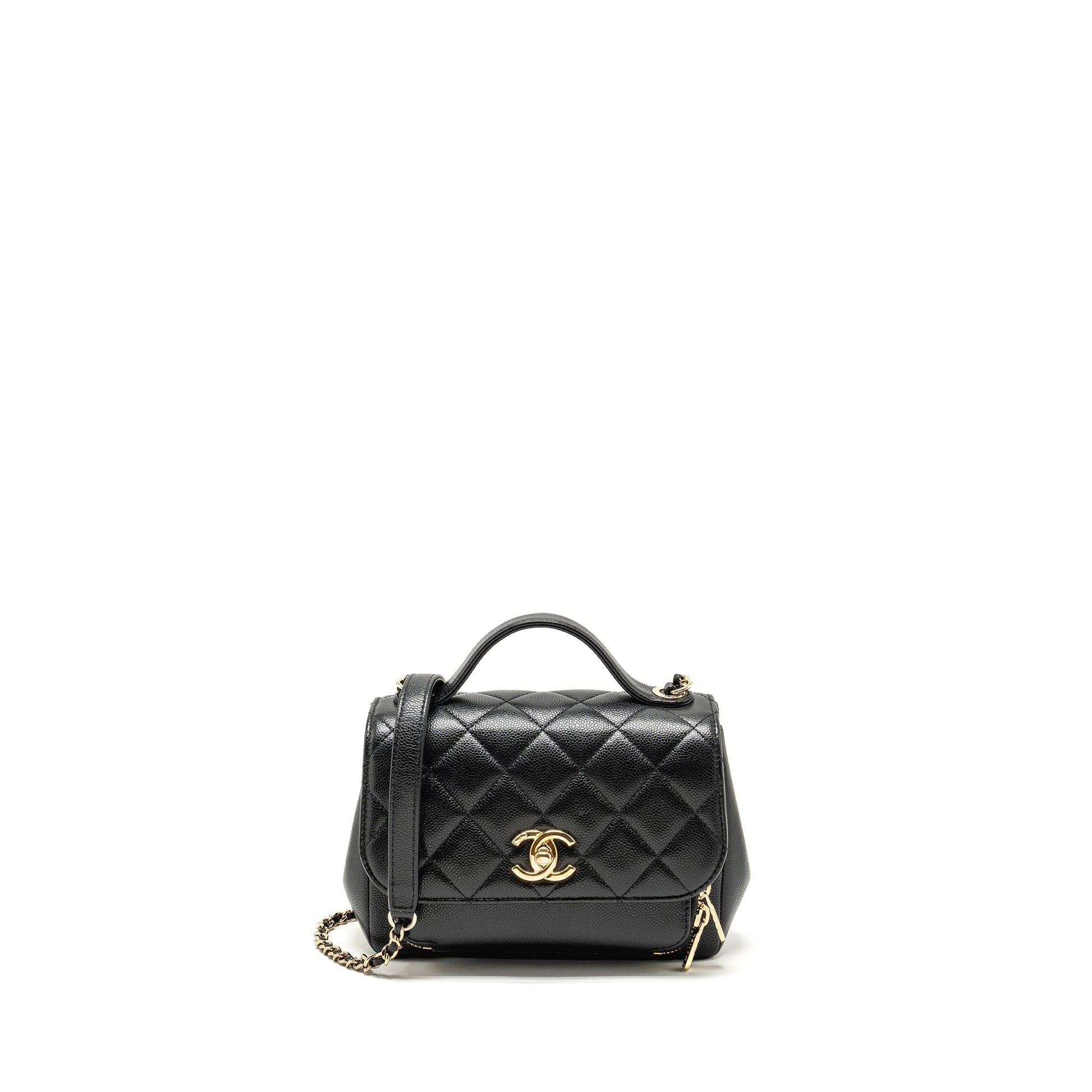 Chanel Business Affinity Caviar LGHW Black Small Handbag Lghw 1