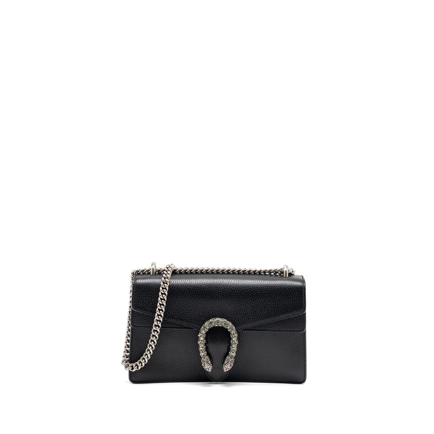 Gucci Dionysus Shoulder Bag Calfskin Ruthenium Hardware Black