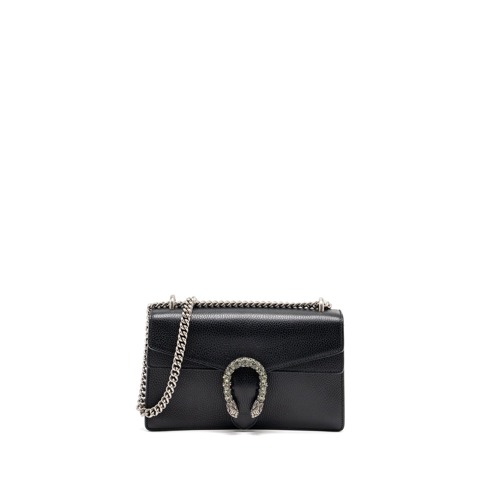 Gucci Dionysus Shoulder Bag Calfskin Ruthenium Hardware Black