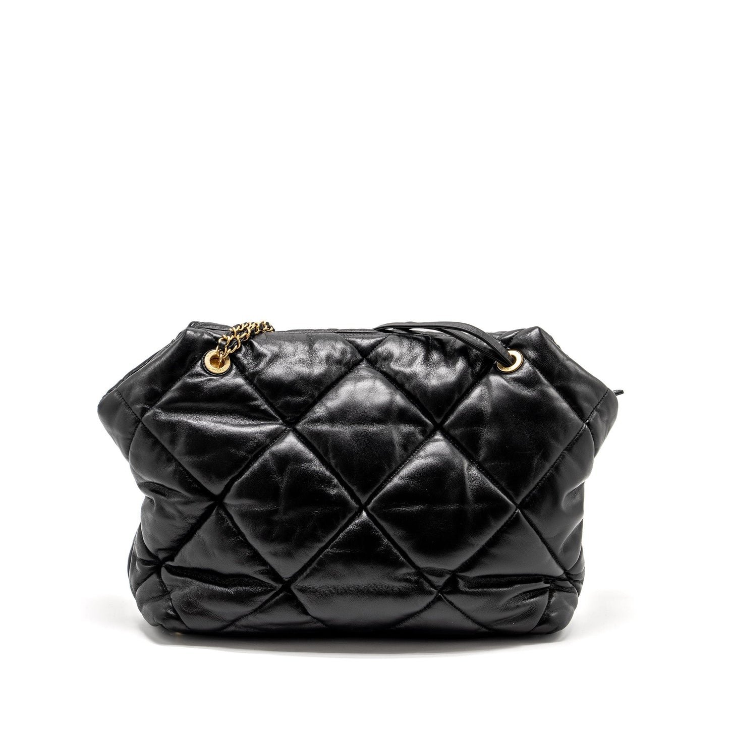 Chanel New York Bowling Quilted Lambskin GHW Black Handbag
