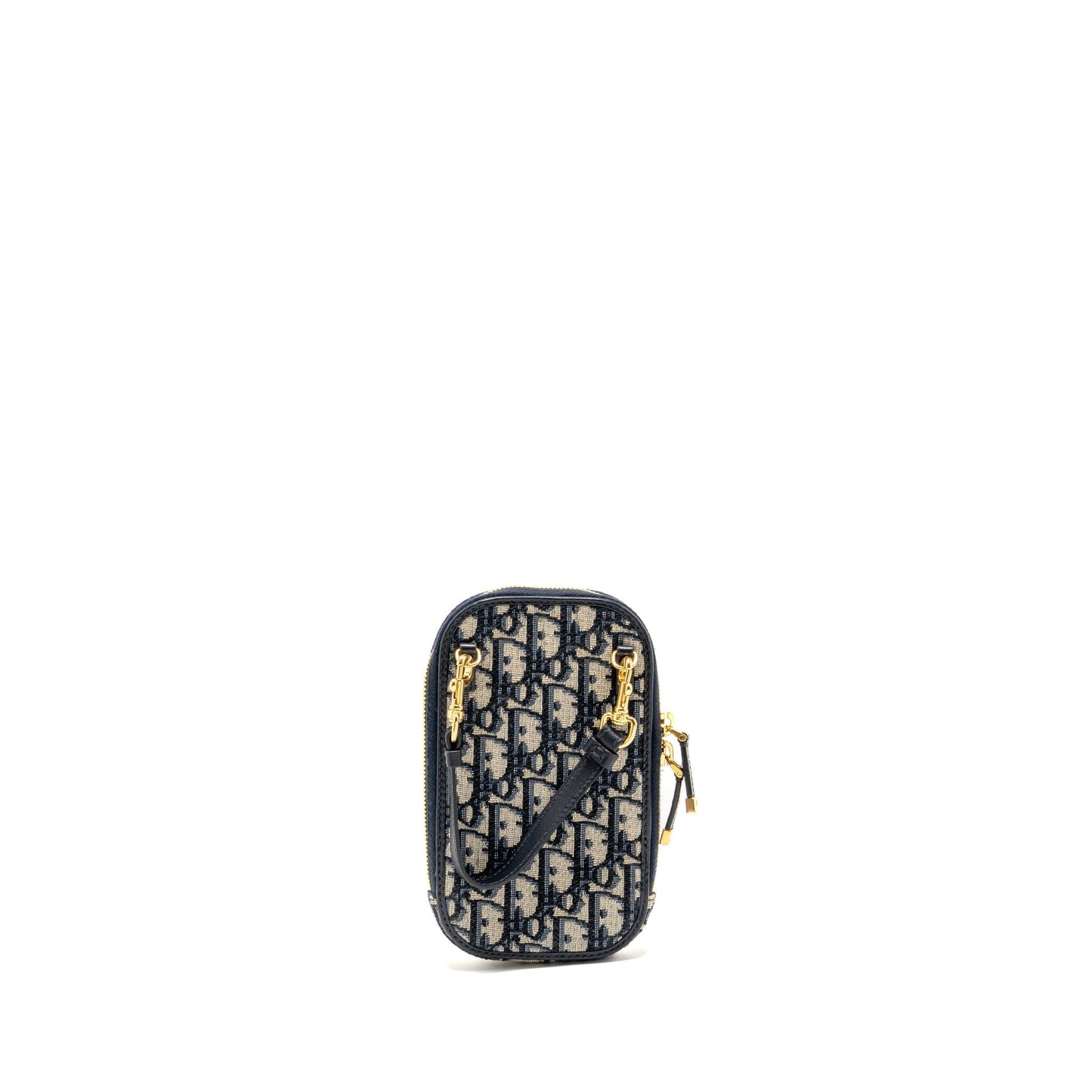 Dior Montaigne Phone Pouch Oblique Jacquard Navy Handbag Canvas Travel Bag