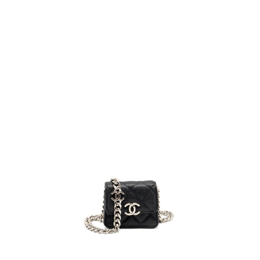 Chanel 22s Caviar SHW Black Clutch Bag