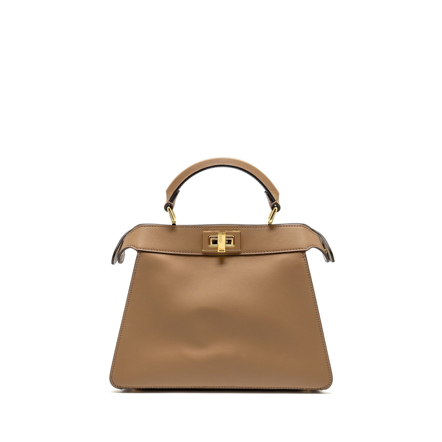 Fendi Peekaboo Iseeu Purse Napa Leather White Beige Travel Bag