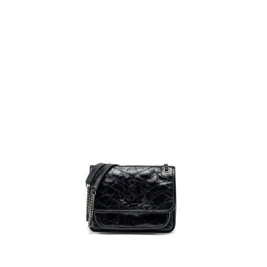 YSL Saint Laurent Saint Laurent Baby Niki Travel Bag Leather Black