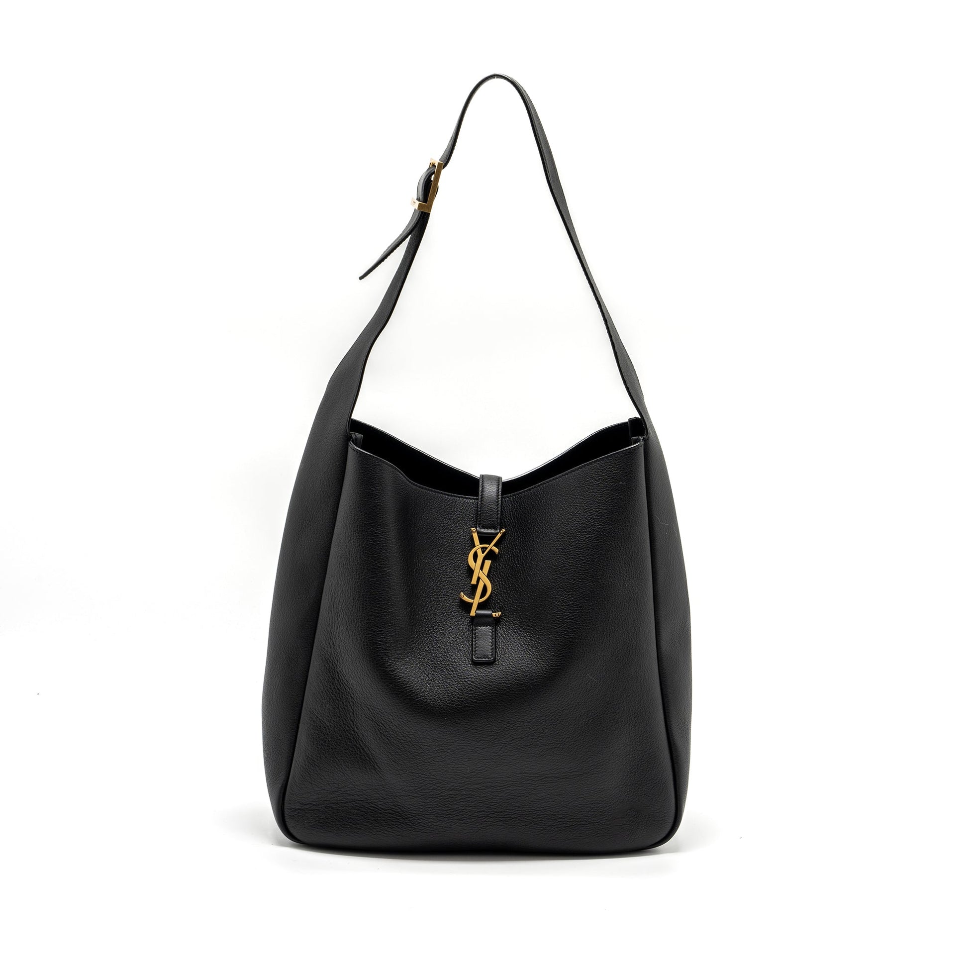 YSL Saint Laurent Le Supple Smooth Calfskin Travel Bag Black Large