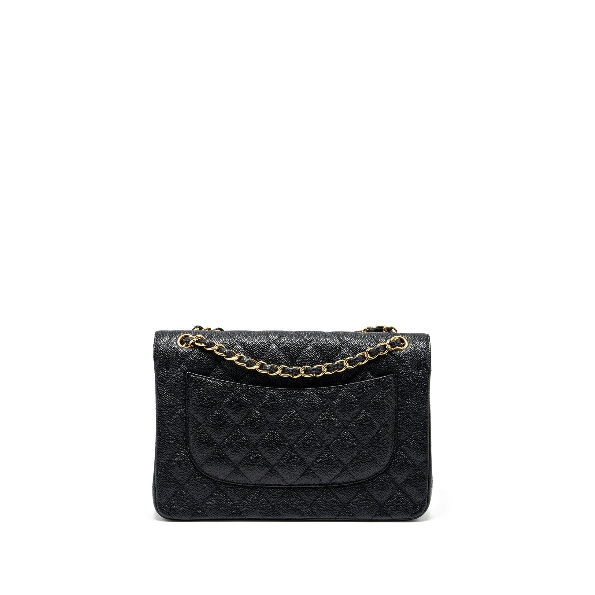 Chanel Classic jumbo double flap caviar GHW Black Shoulder Bag 5