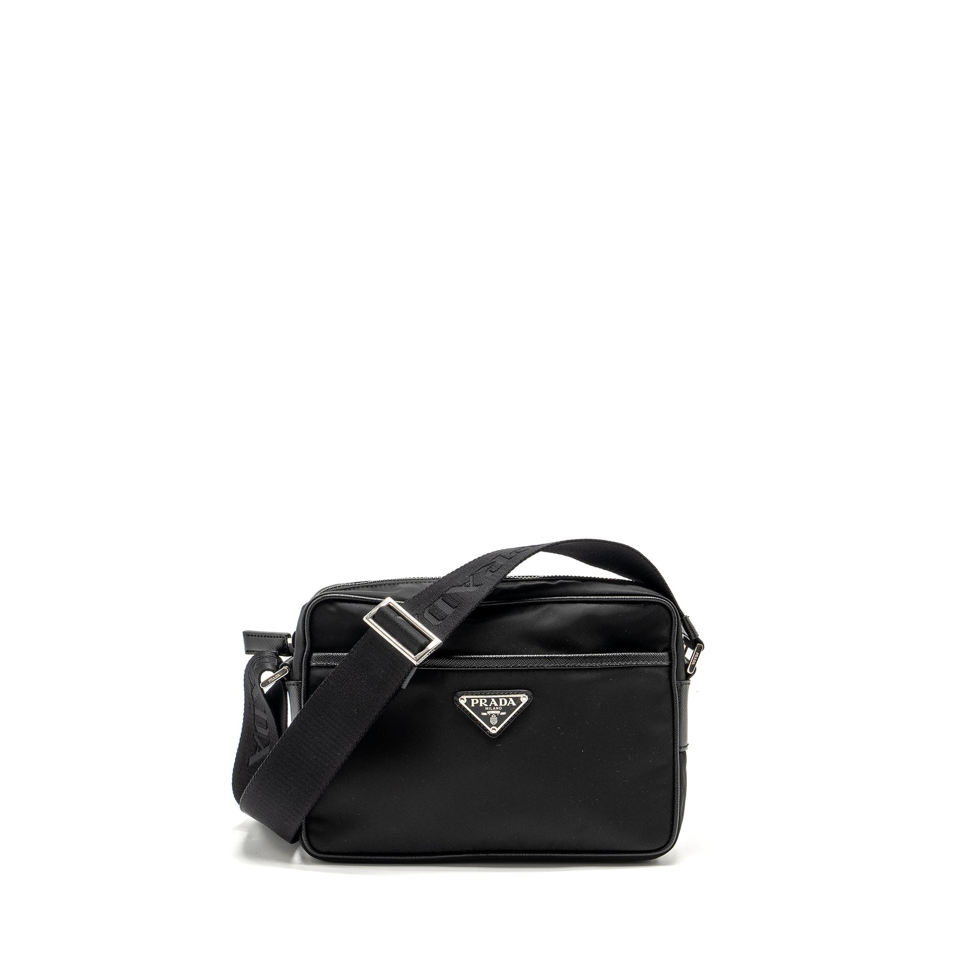 Prada Re Purse Handbag Nylon Black Travel Bag