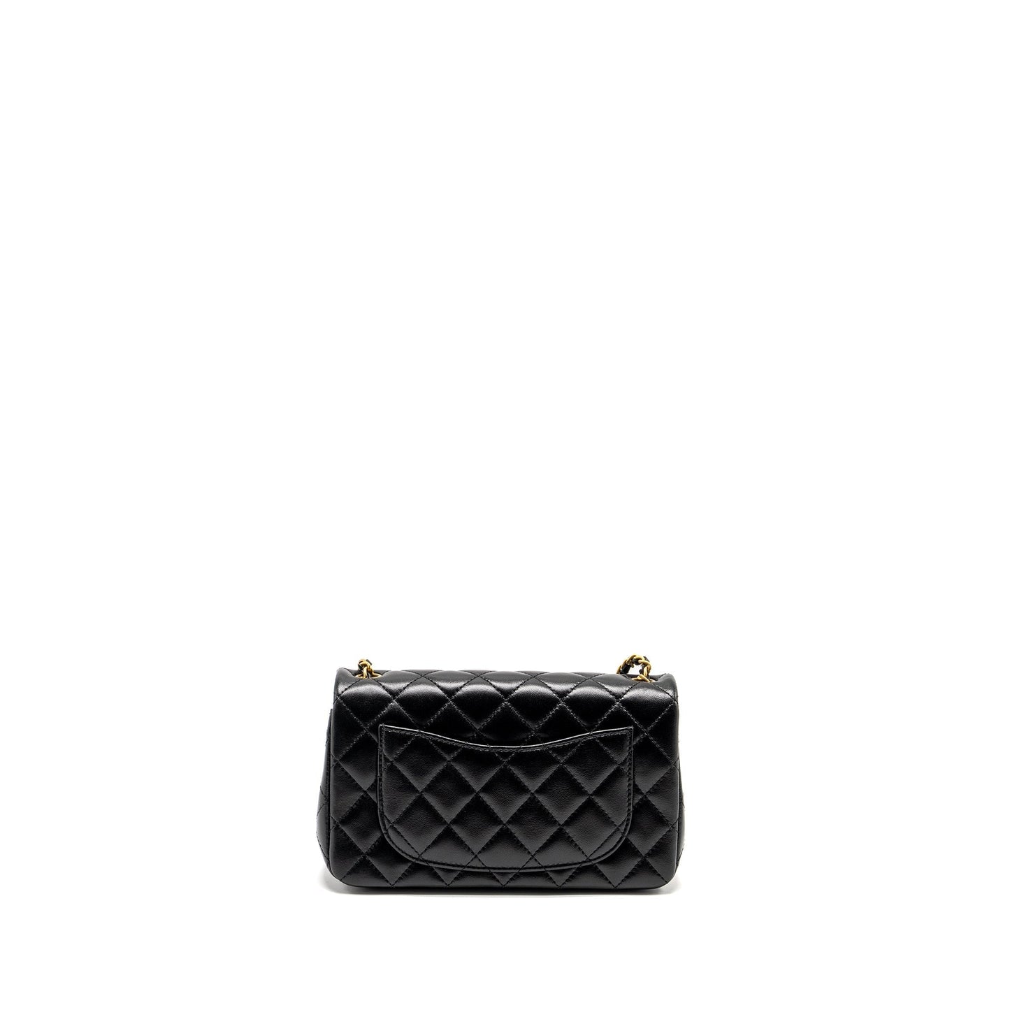 Chanel 24k Pearl Crush Rectangular Flap Shiny Black Shoulder Bag Ghw Microchip