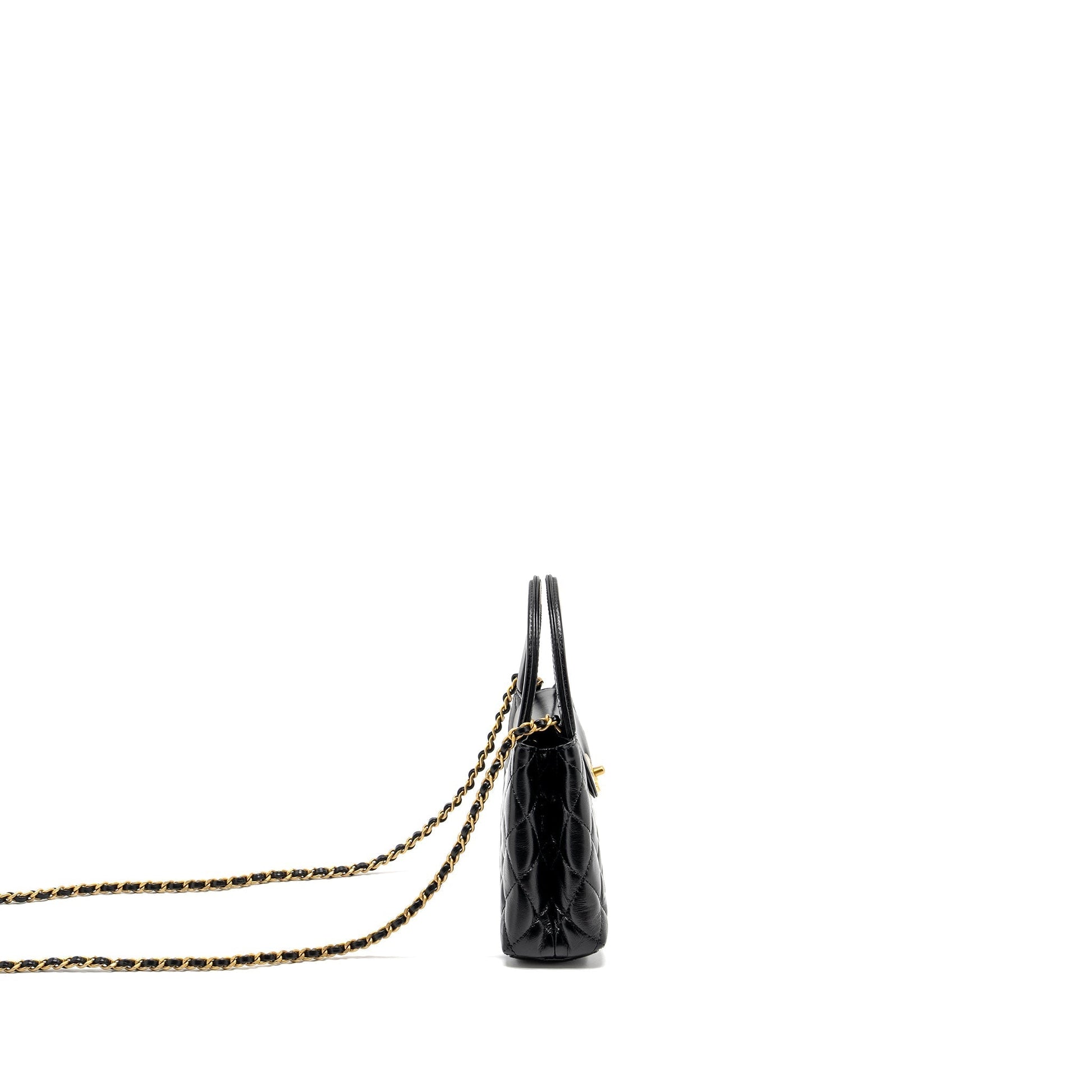Chanel Kelly Shopping Calfskin GHW Microchip Black Tote Bag Microchip 1