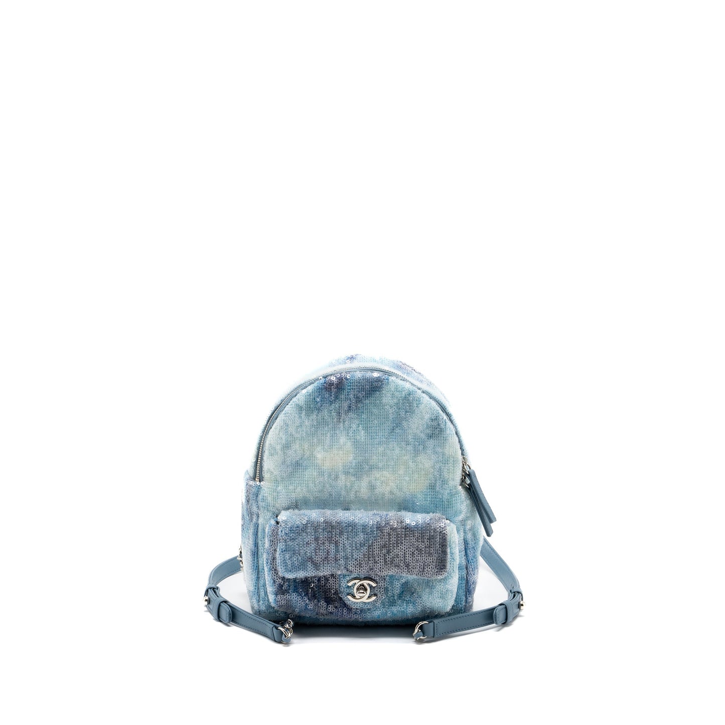 Chanel Backpack Sequins SHW Multicolour Blue