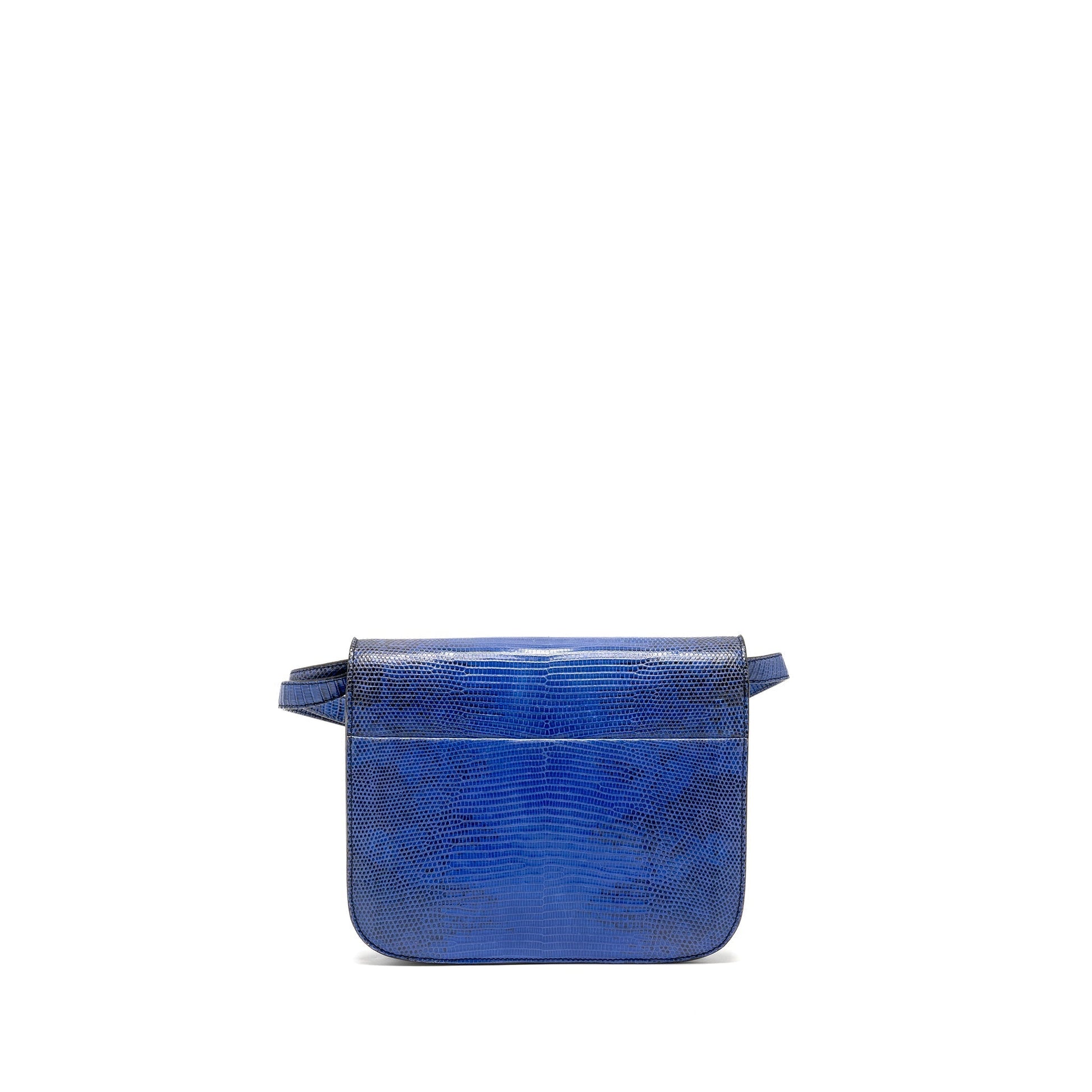 Luxury Classic Box Bag Lizard Ghw Blue Medium Travel Bag