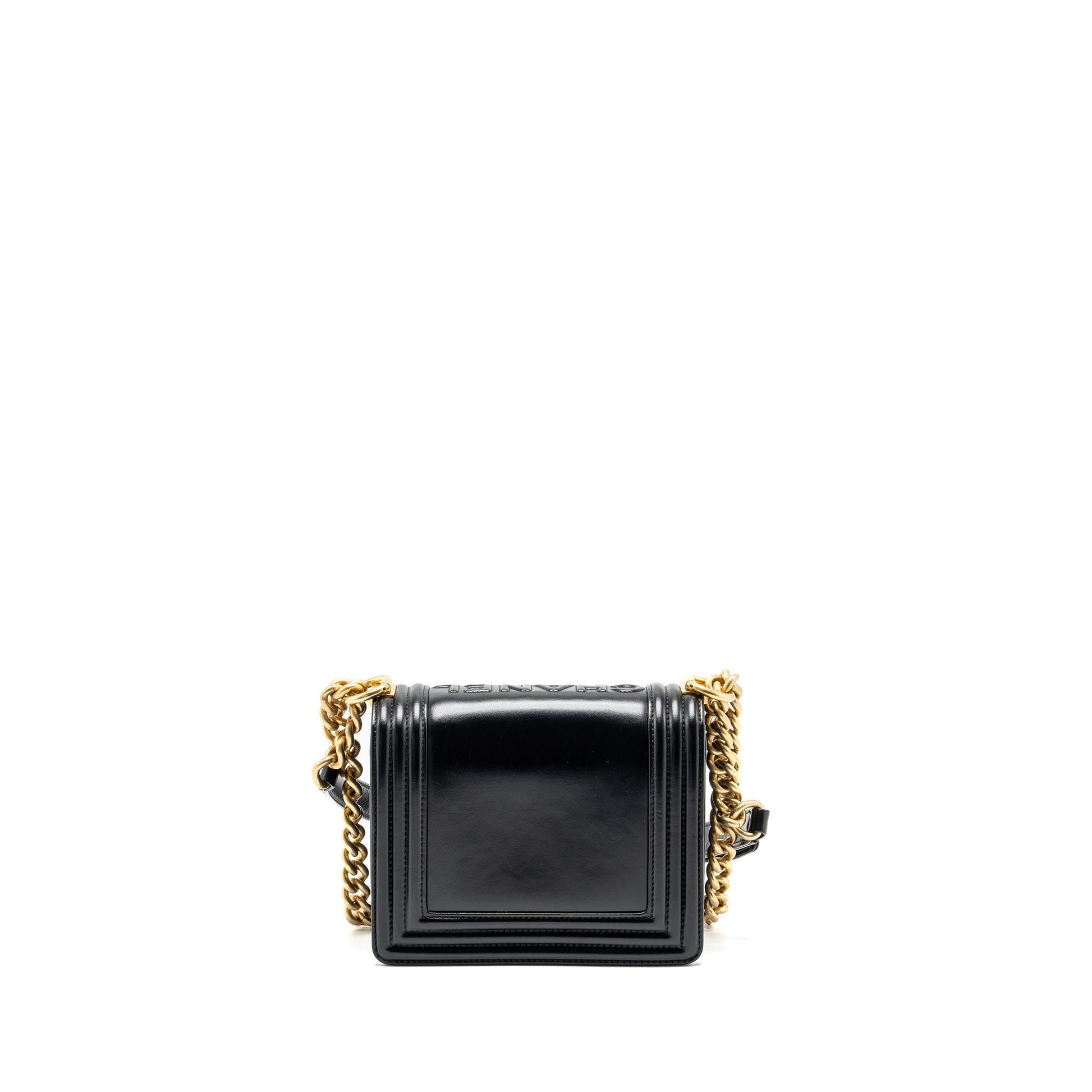 Chanel square boy limited edition calfskin GHW Black Mini Bag