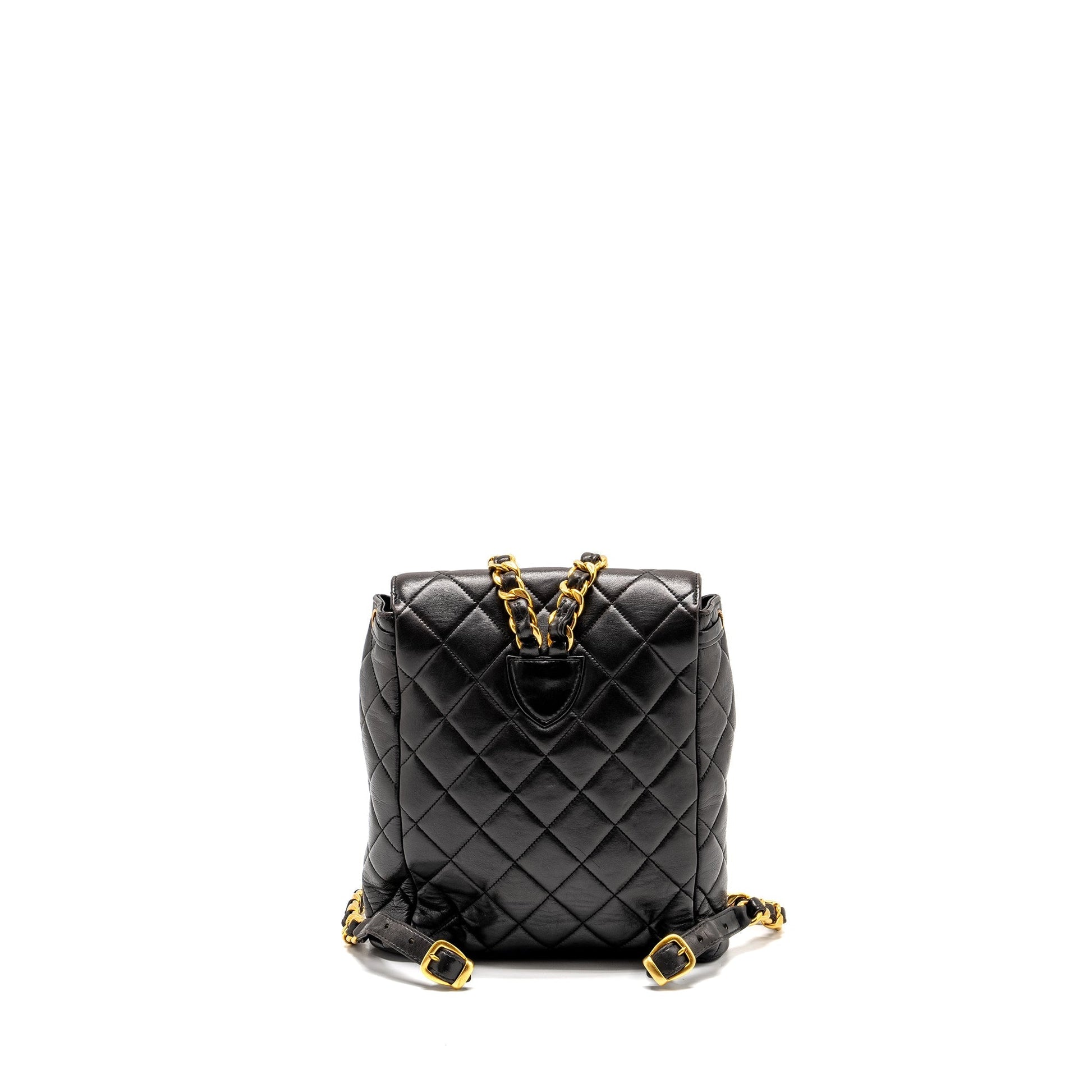 Chanel Duma Backpack Lambskin GHW Black