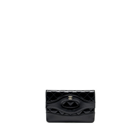 Chanel 24S 31 Shiny lambskin LGHW Microchip Black Clutch Bag