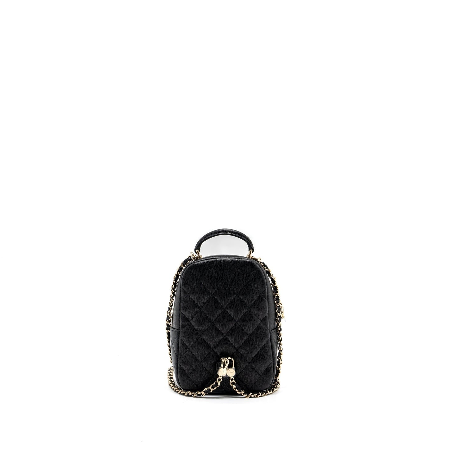 Chanel 24C backpack caviar LGHW microchip Black Crossbody Bag