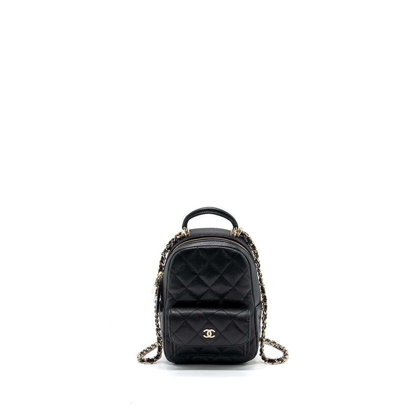 Chanel 24C backpack caviar LGHW microchip Black Crossbody Bag