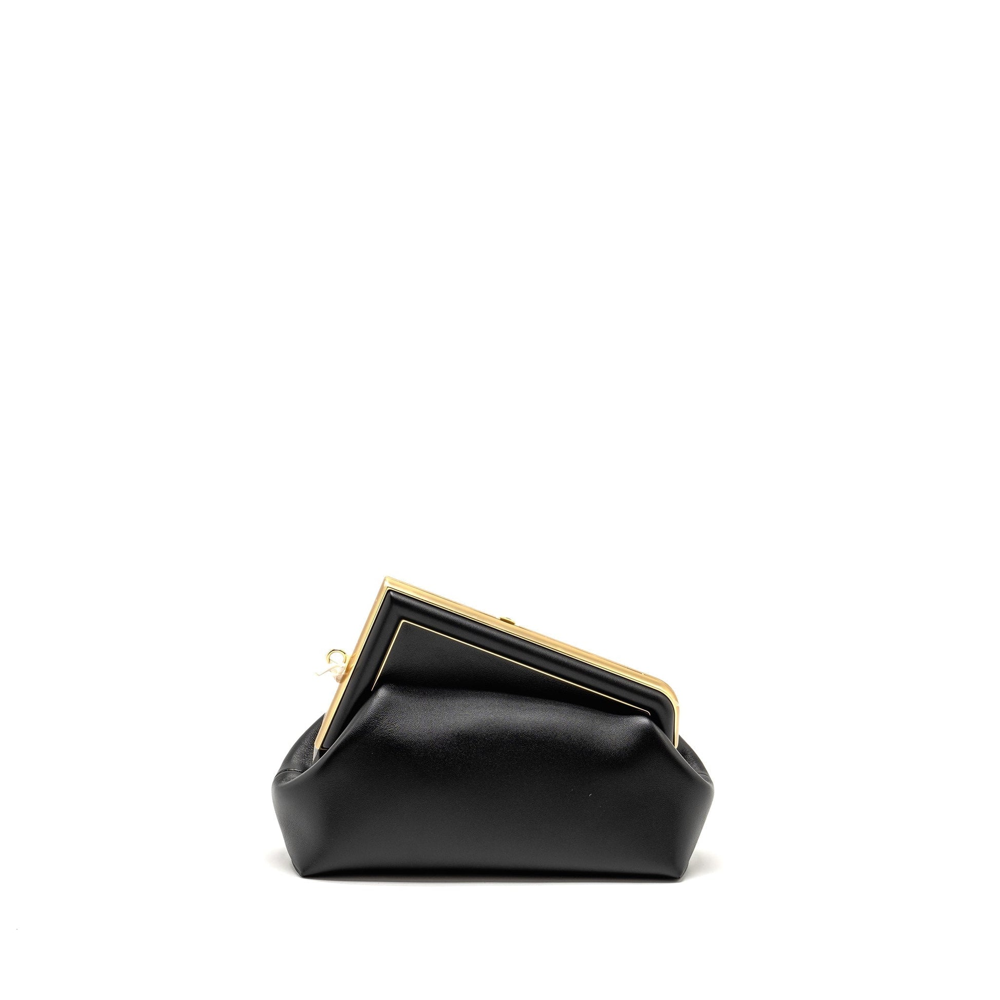 Fendi First Clutch Purse Nappa Black Small Clutch Bag