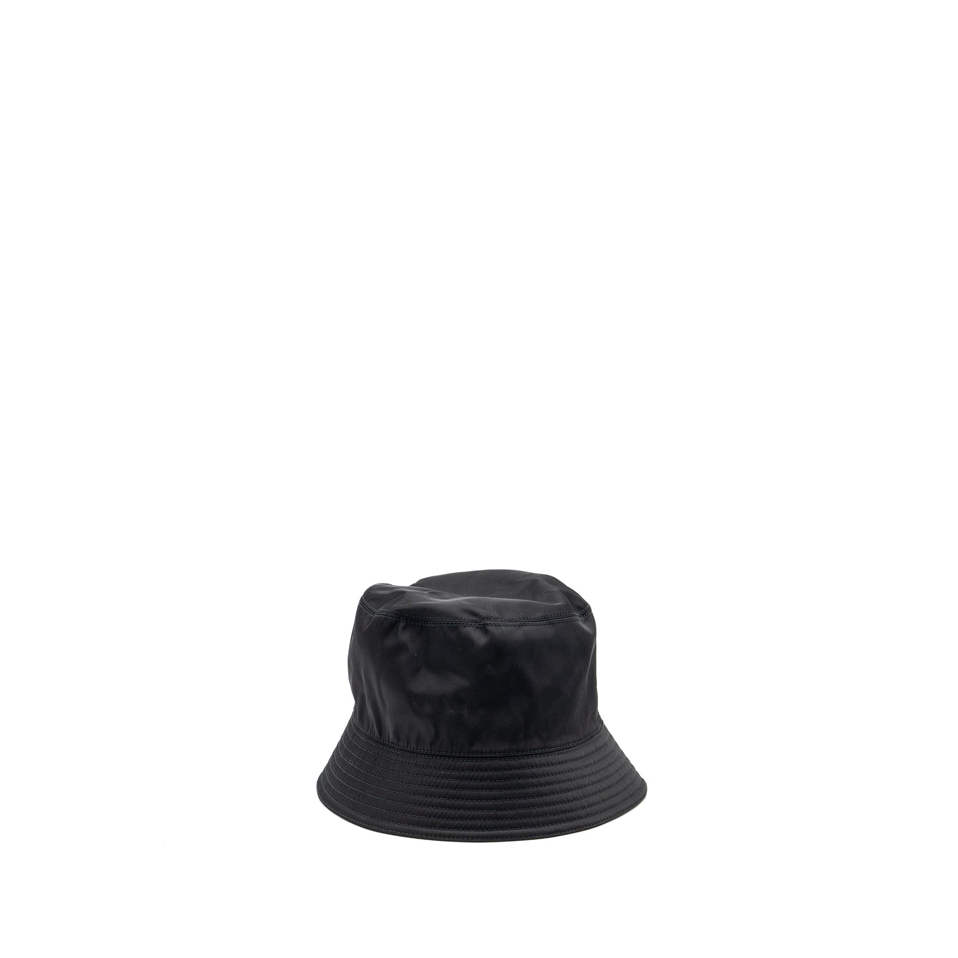 Prada Size L Re Hat Handbag Nylon Black Bucket Bag