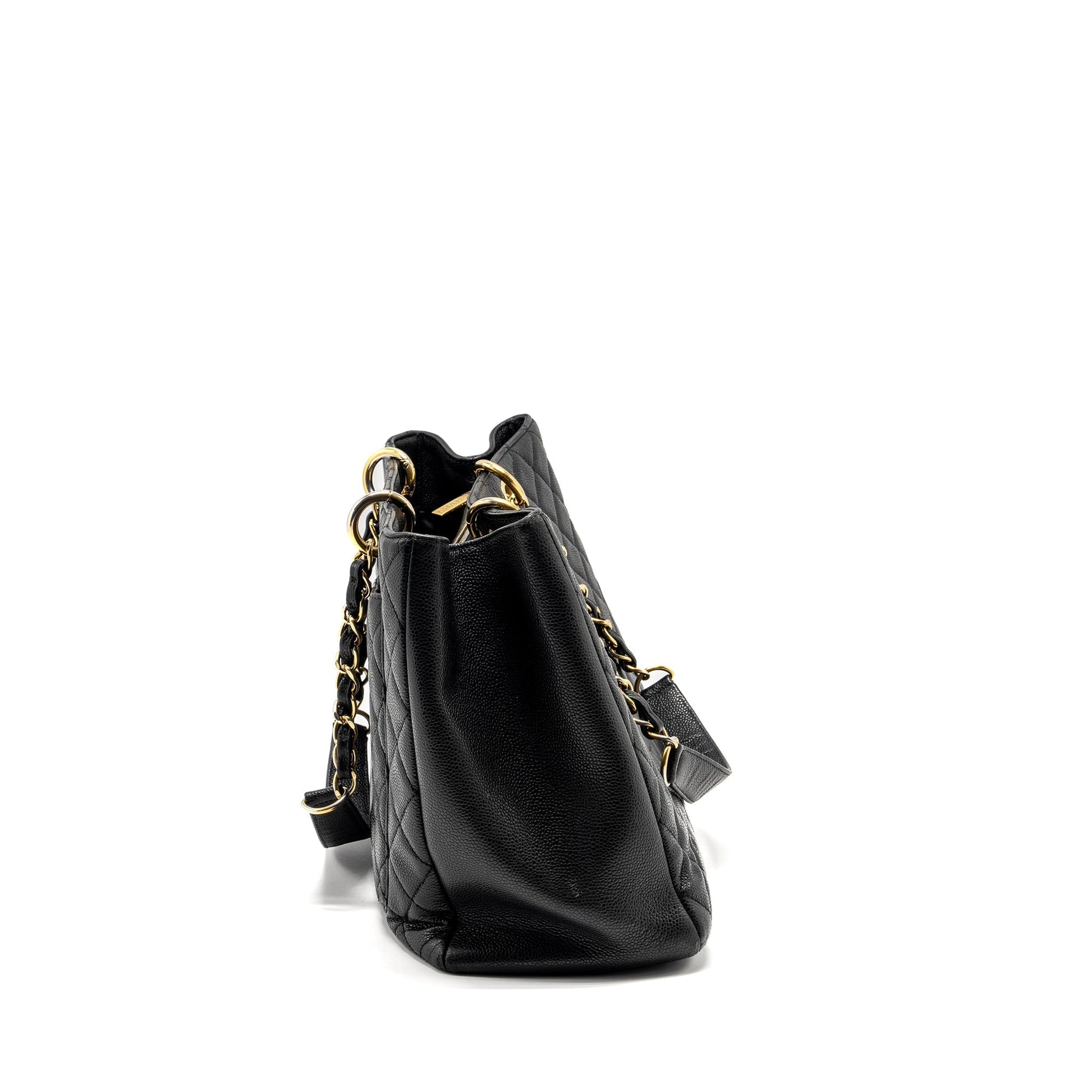 Chanel Grand Shopping XL Caviar GHW Black Tote Bag Black Ghw