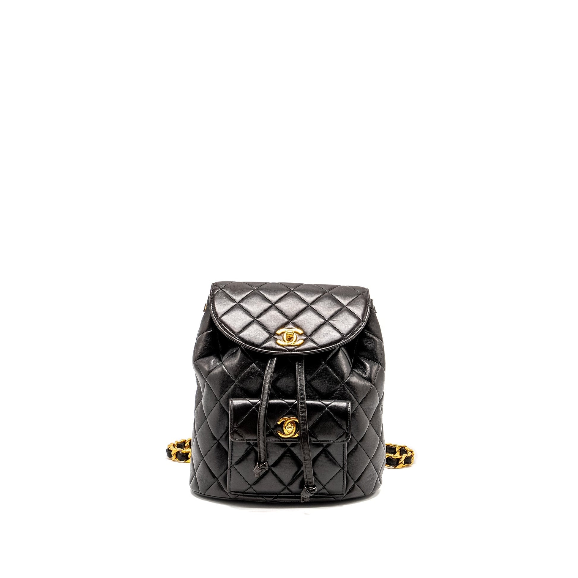 Chanel Duma Backpack Lambskin GHW Black