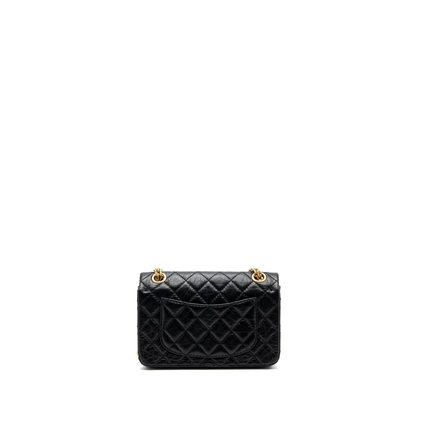 Chanel 2.55 Reissue Flap Aged Calfskin GHW Black Shoulder Bag Black Ghw