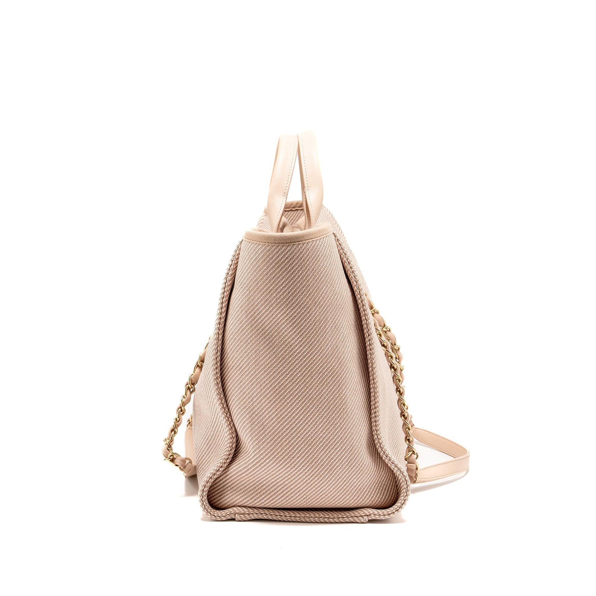 Chanel Deauville Light LGHW Pink Canvas Tote Bag Pink Lghw