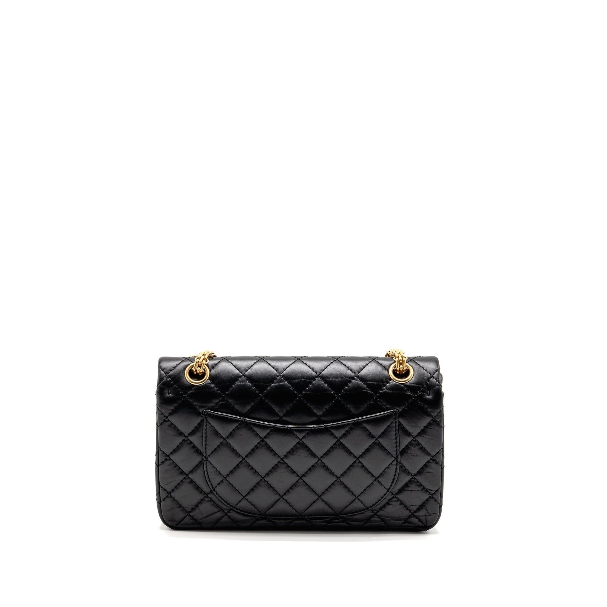 Chanel 2.55 reissue flap Aged calfskin GHW Black Small Shoulder Bag Ghw 1
