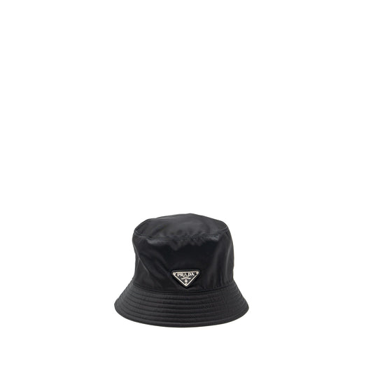 Prada Size L Re Hat Handbag Nylon Black Bucket Bag