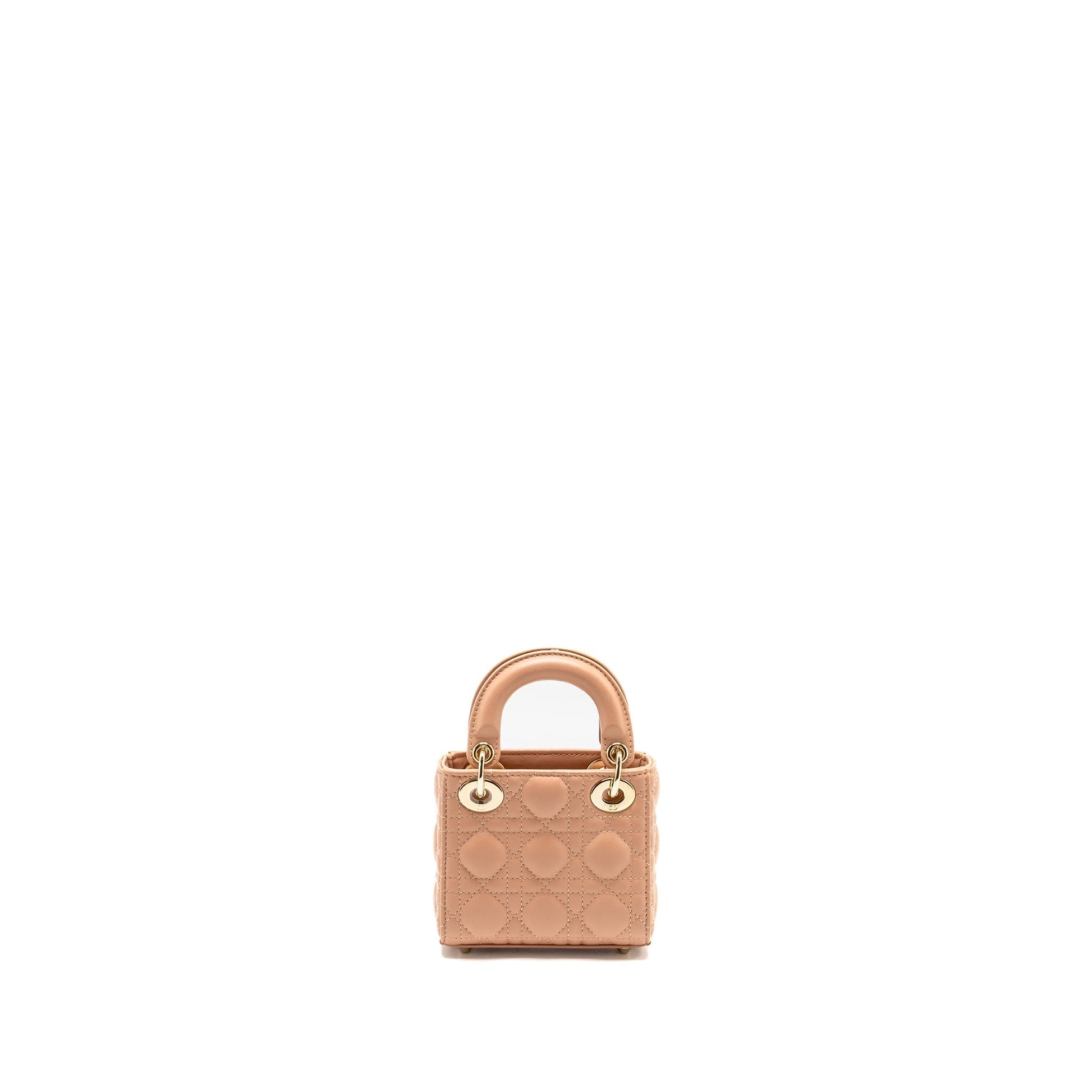 Dior Lady Micro Purse Cannage Lambskin Rose Des Travel Bag