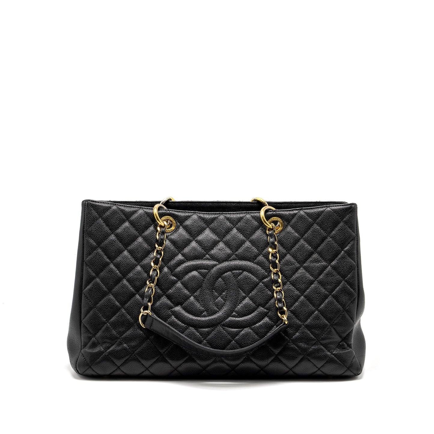 Chanel Grand Shopping XL Caviar GHW Black Tote Bag Black Ghw
