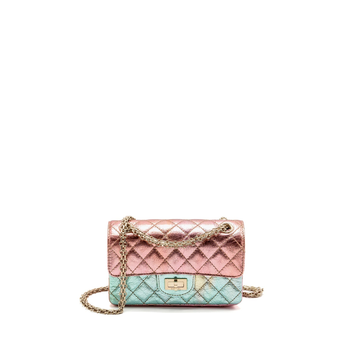 Chanel 20A 2.55 reissue flap goatskin rainbow Multicolor Leather Shoulder Bag