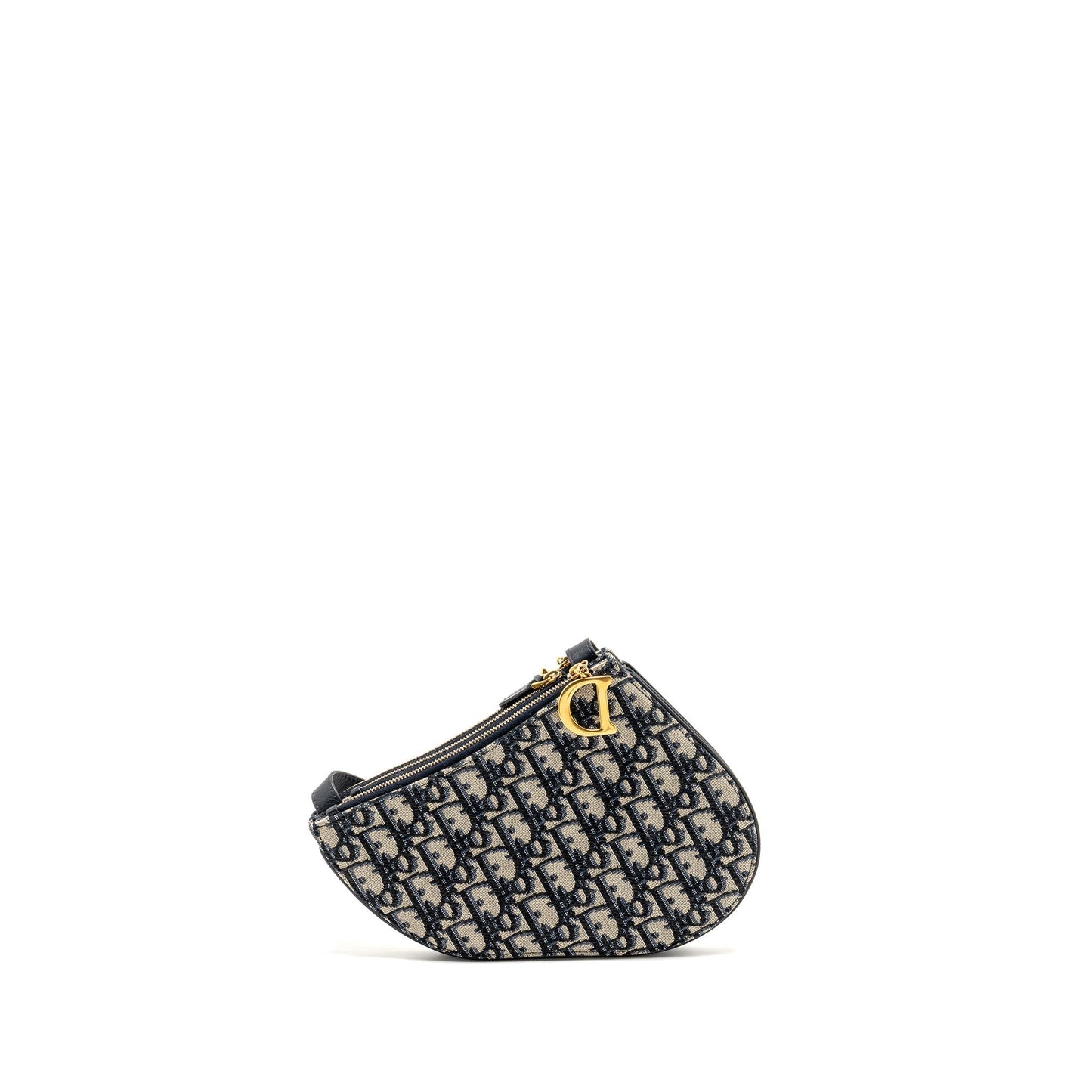 Dior Saddle Trio Pouch With Strap Oblique Handbag Canvas Travel Bag
