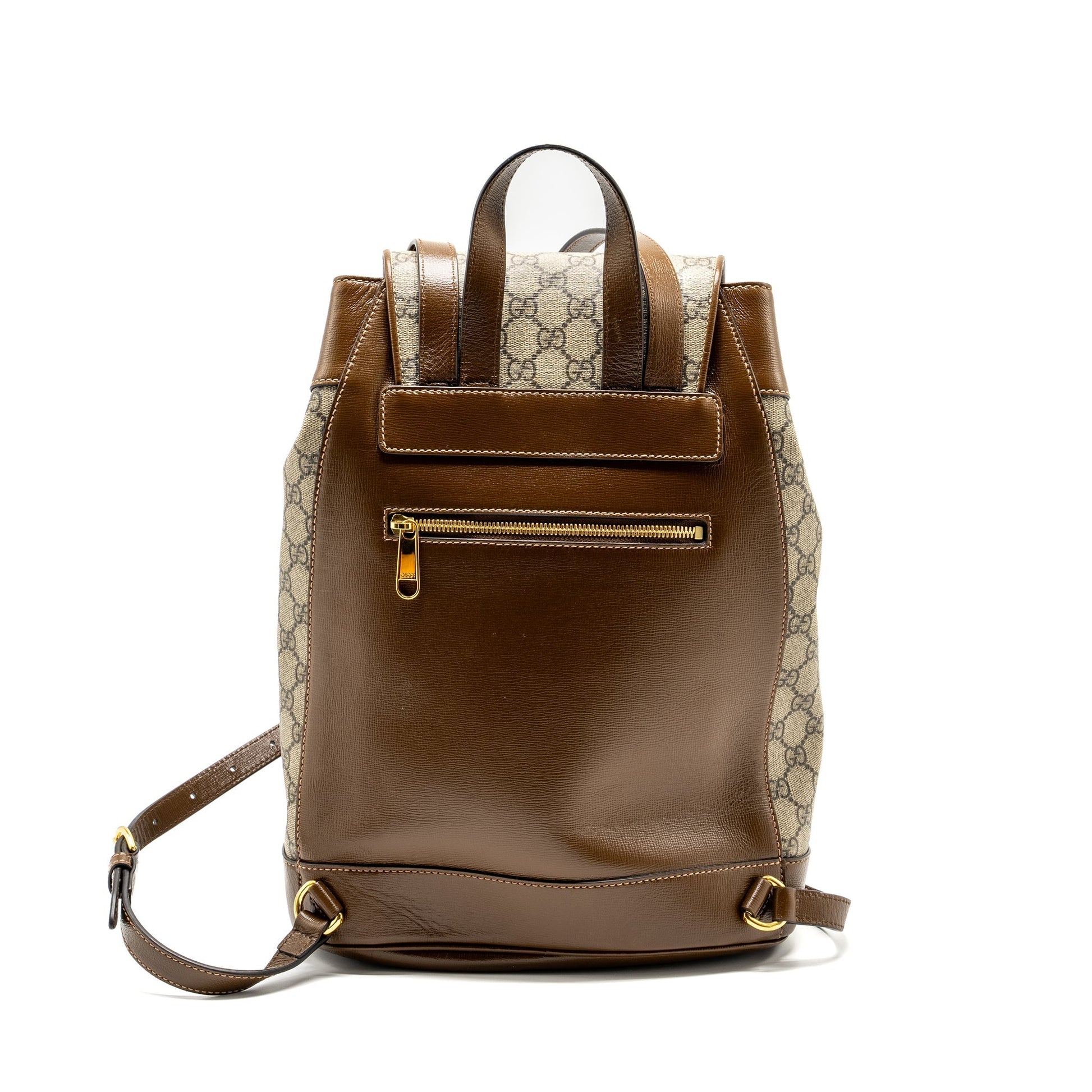 Gucci Horsebit Backpack Supreme Calfskin Canvas Brown