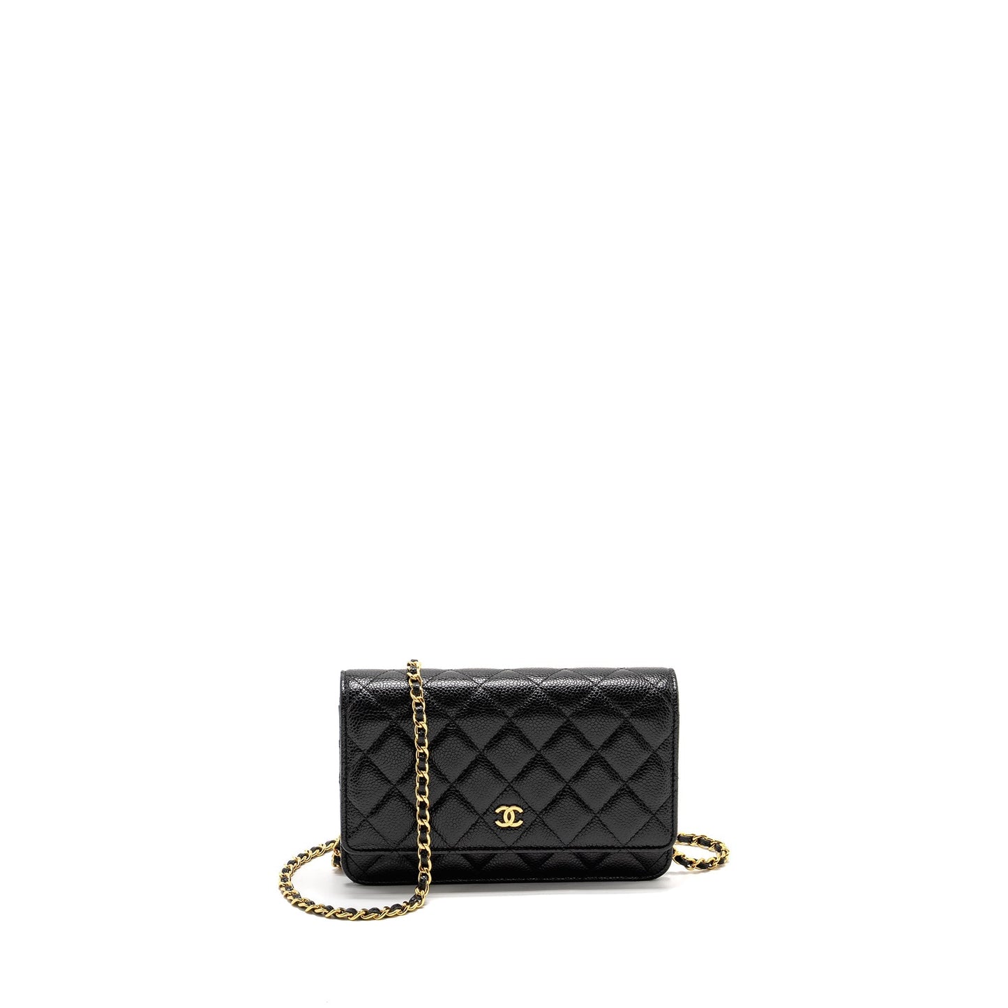 Chanel Classic On Caviar GHW Black Wallet Case Ghw 18