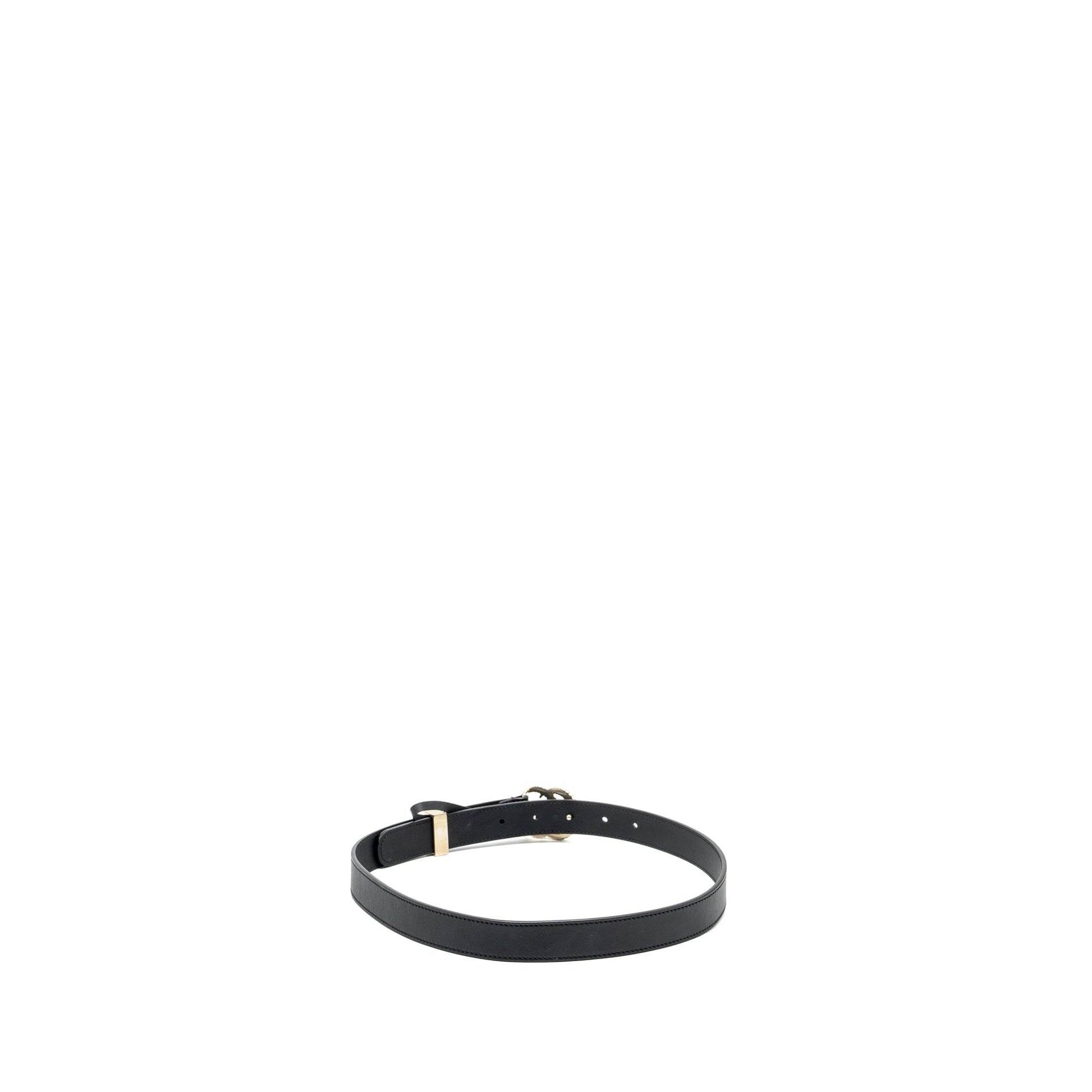 Gucci Size Marmont Belt With Double Buckle Handbag Black Accessory